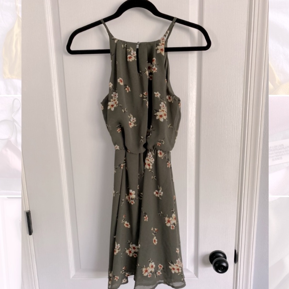 Blue Rain Olive Green Sun Dress